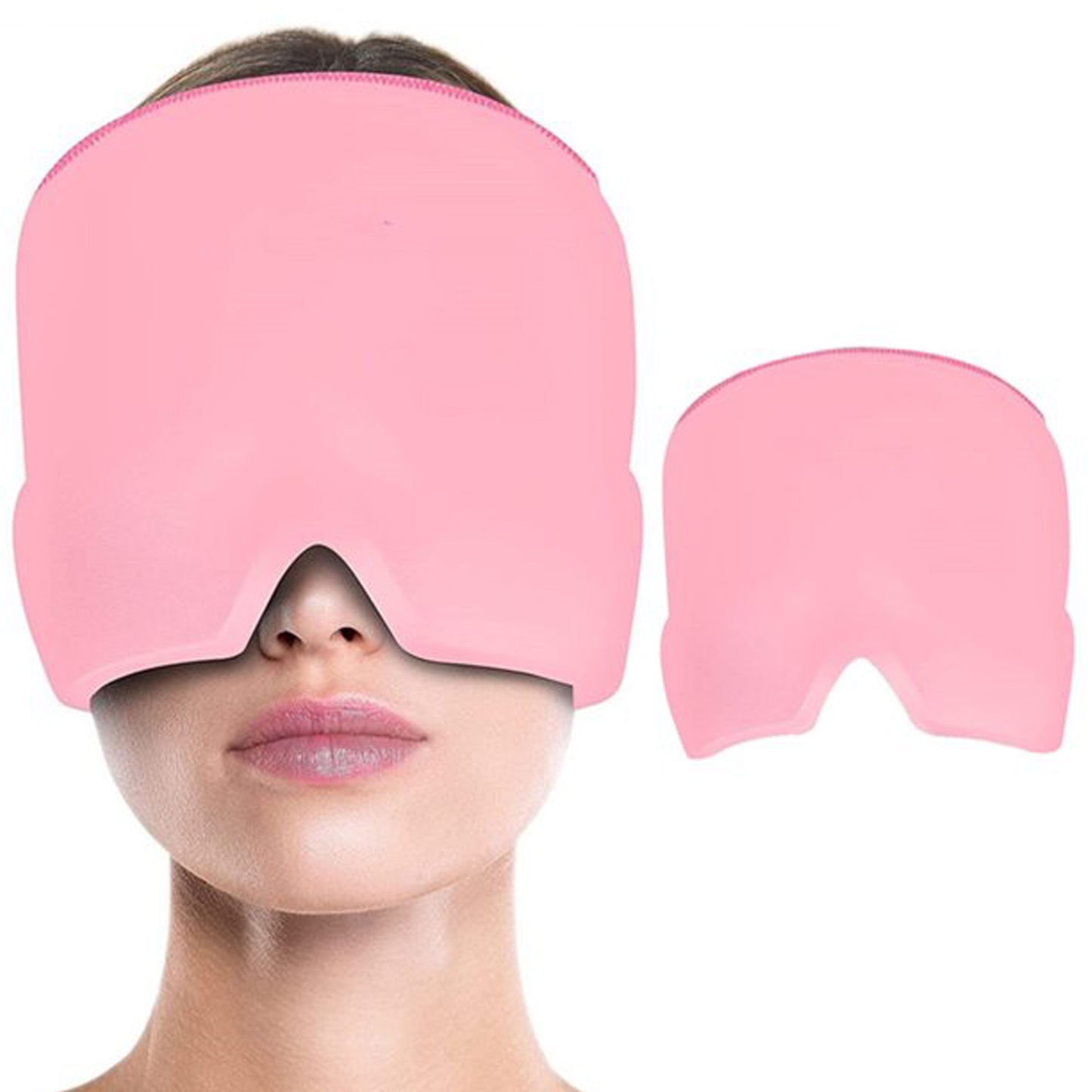 1204 Headache Relief Hat Migraine Cap Wearable Migraine Mask Ice Head Wrap For Tension Headache Puffy Eyes Sinus Headache Stress Relief