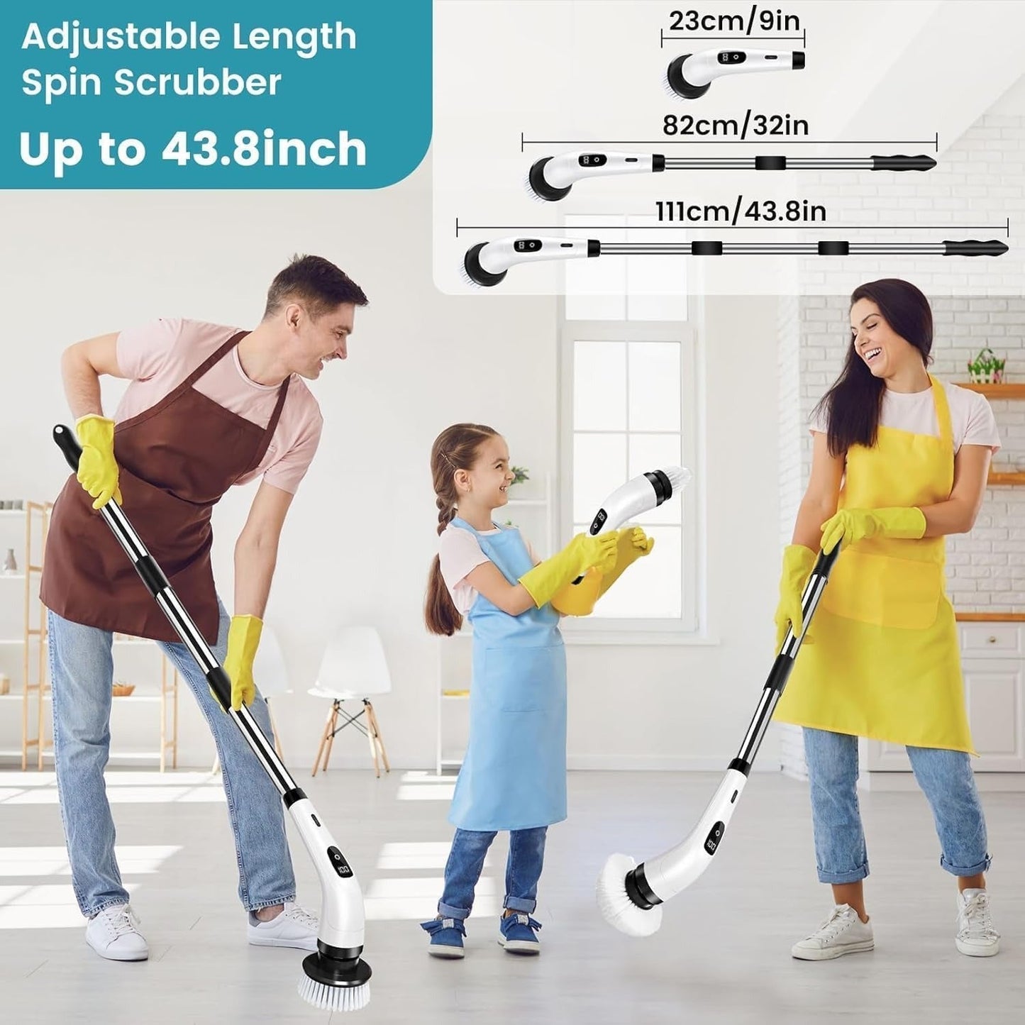 Electric Spin Scrubber, Cleaning Brush Scrubber for Home