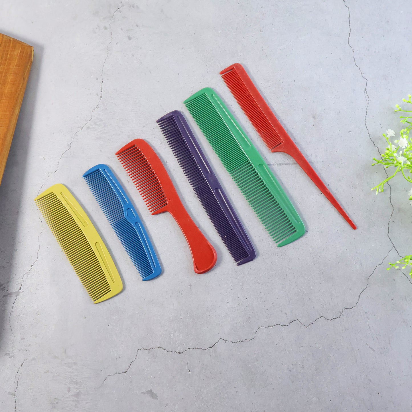 Assorted Styling Hair Comb - (6 Pc  Set)