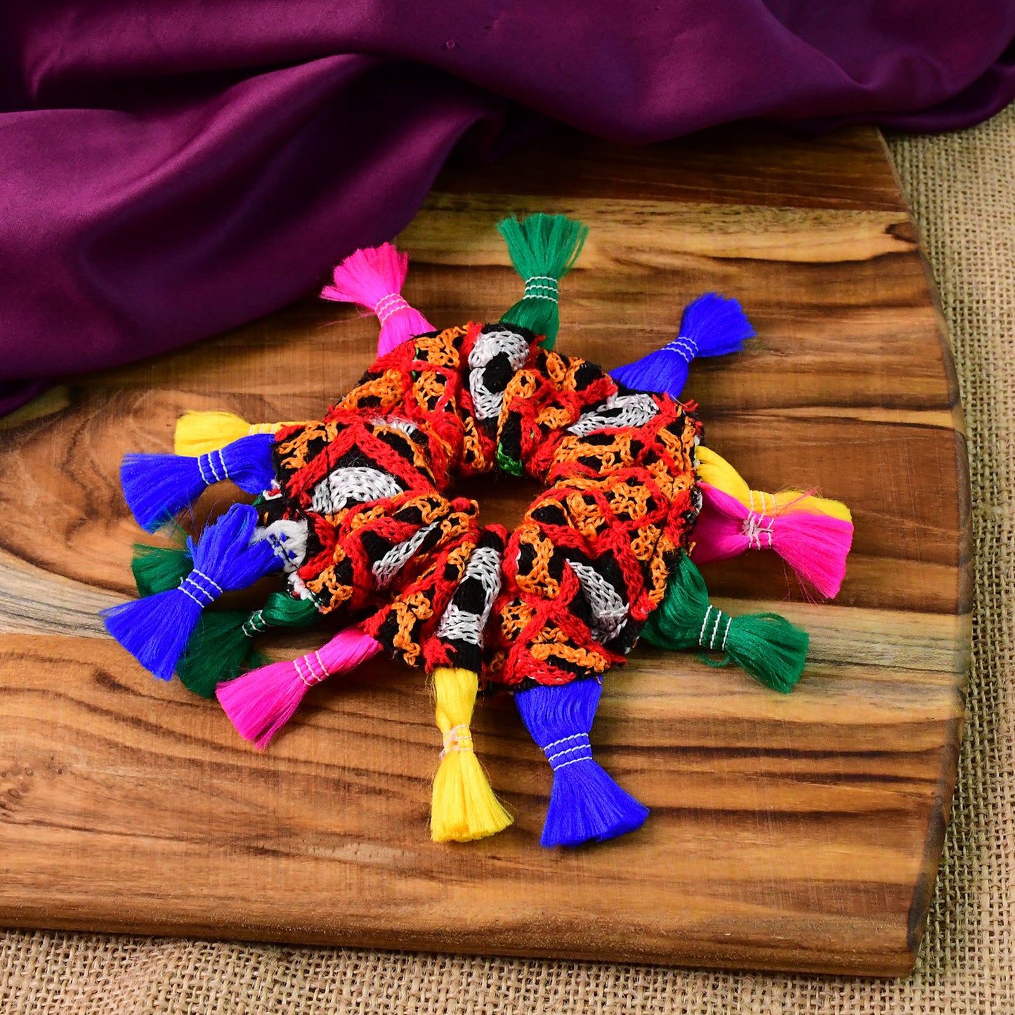 Traditional Multicolor Navratri Hair Bun (1 Pc)