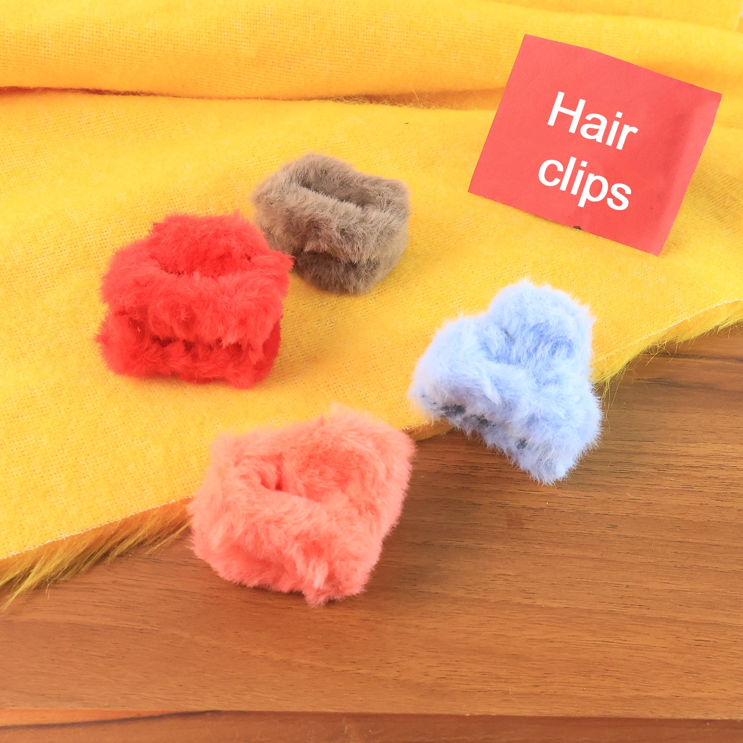 Small Hair Claw Clips Plastic Fluffy Hair Claw Hair Hair Accessories (12 Pcs Set)