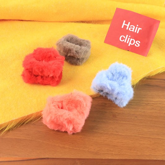 Small Hair Claw Clips Plastic Fluffy Hair Claw Hair Hair Accessories (12 Pcs Set)
